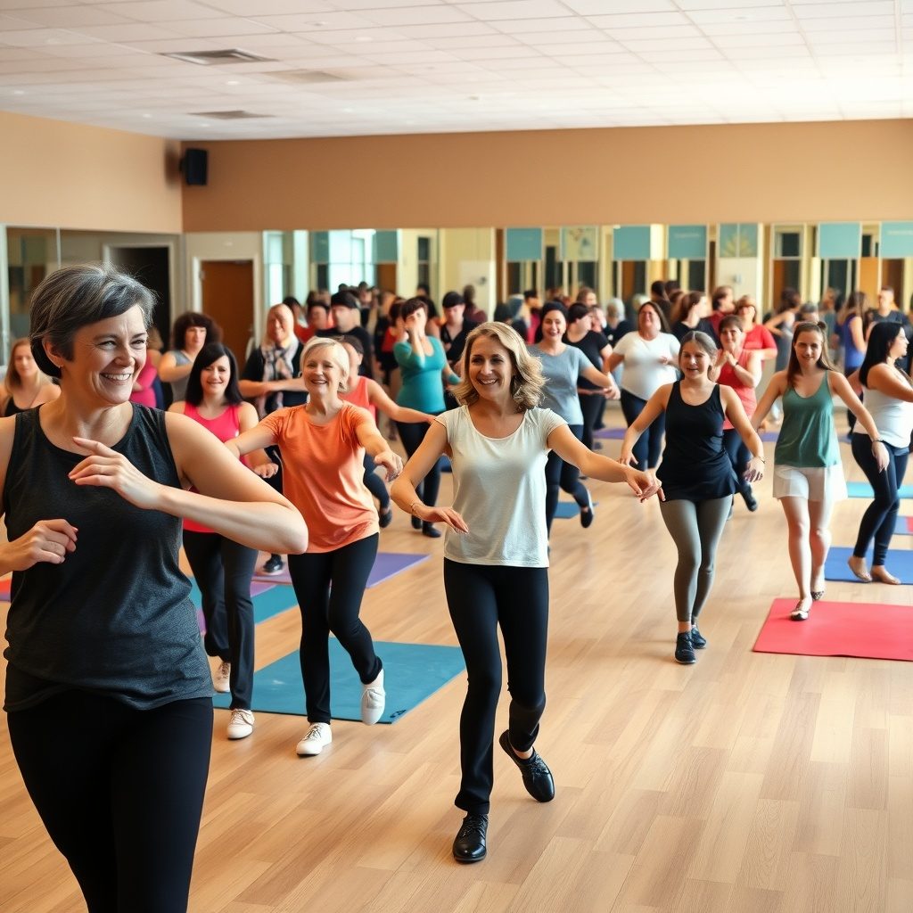 Dance class in action