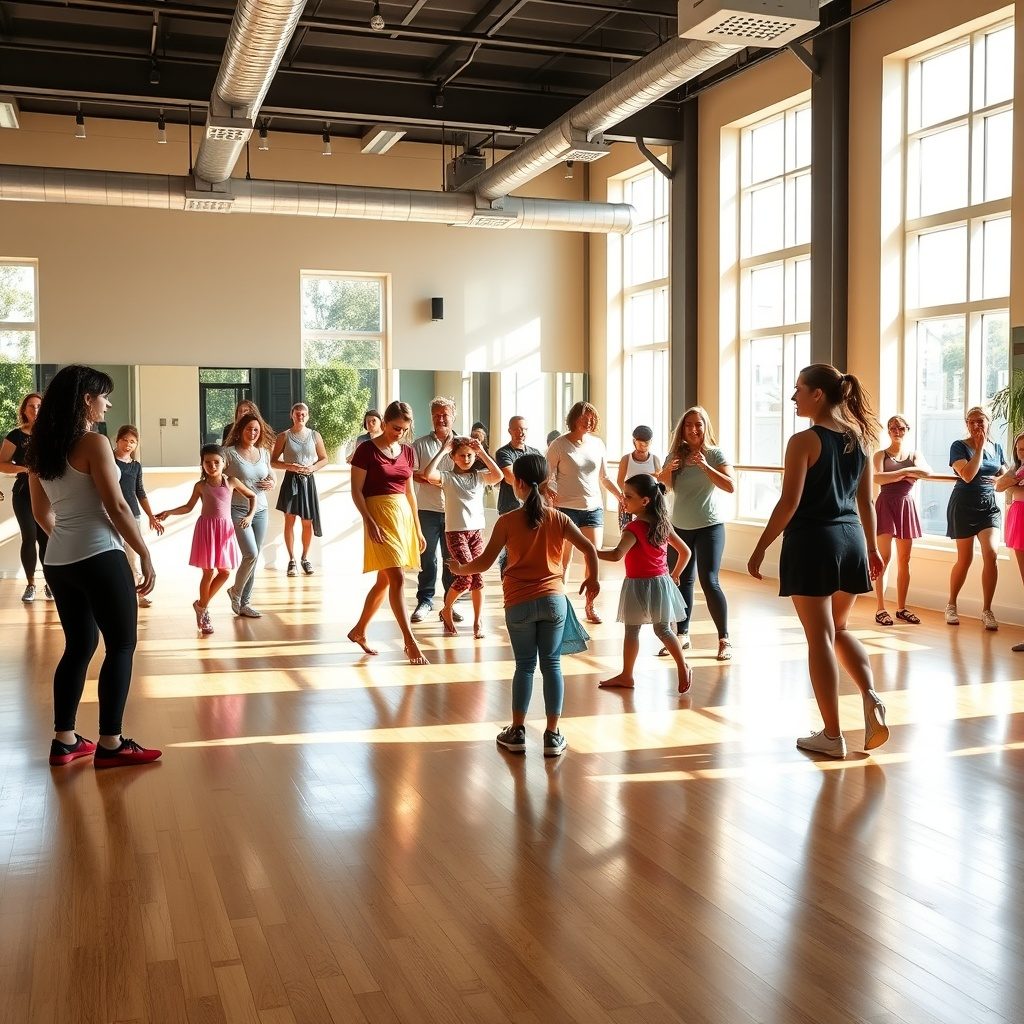 Dance class in action