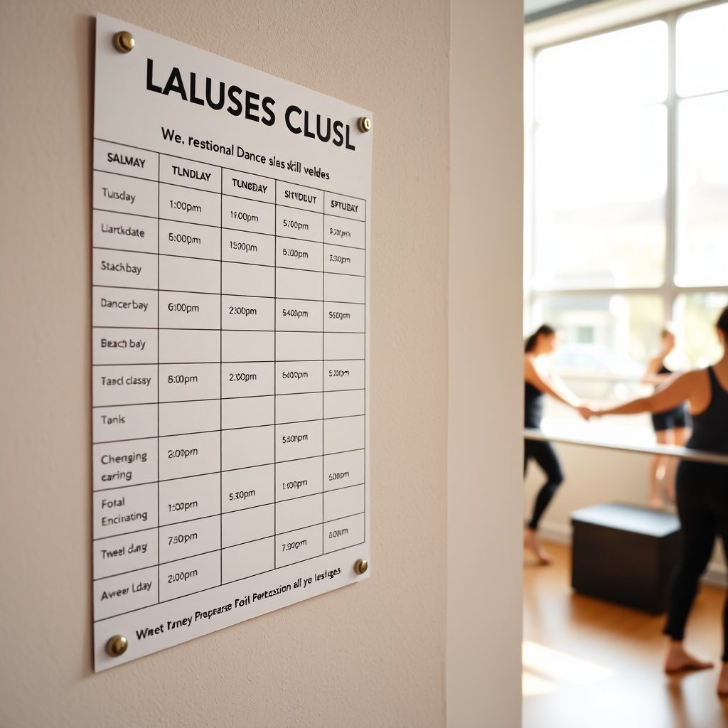 Flexible Dance Schedule