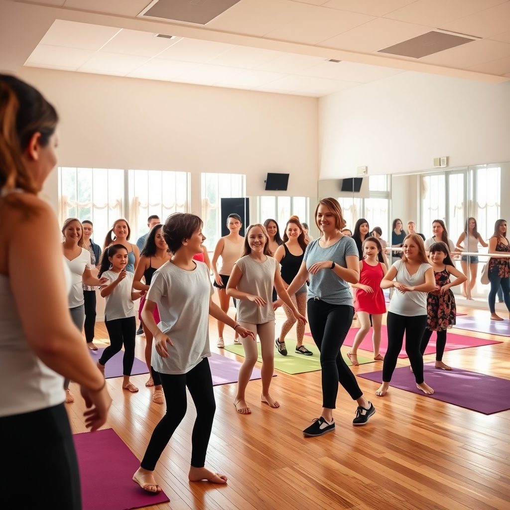 Dance classes in action