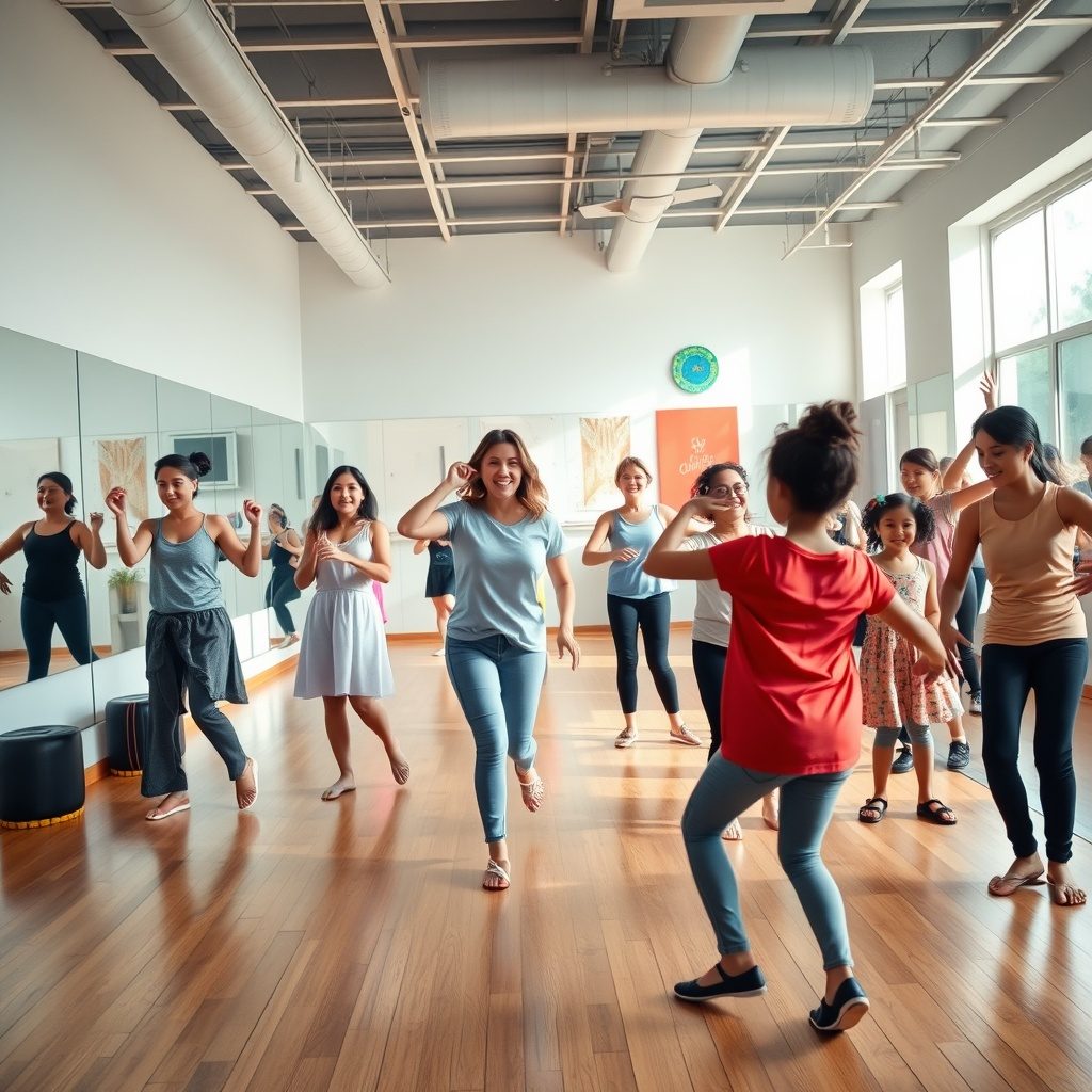 Dance class in action