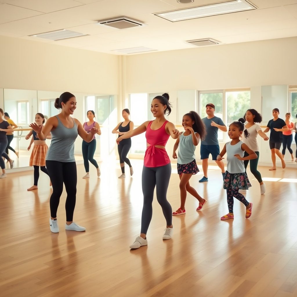 Dance class in session