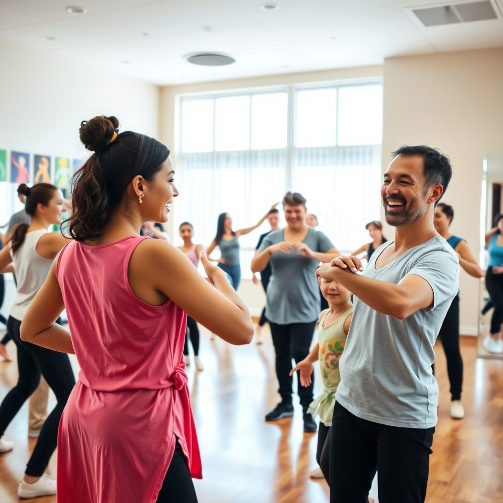 Dance class in action
